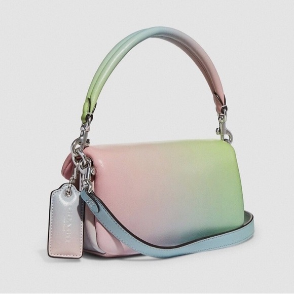 COACH Pillow Tabby 18 Ombre Napa Leather multi color mini crossbody bag - Picture 3 of 17